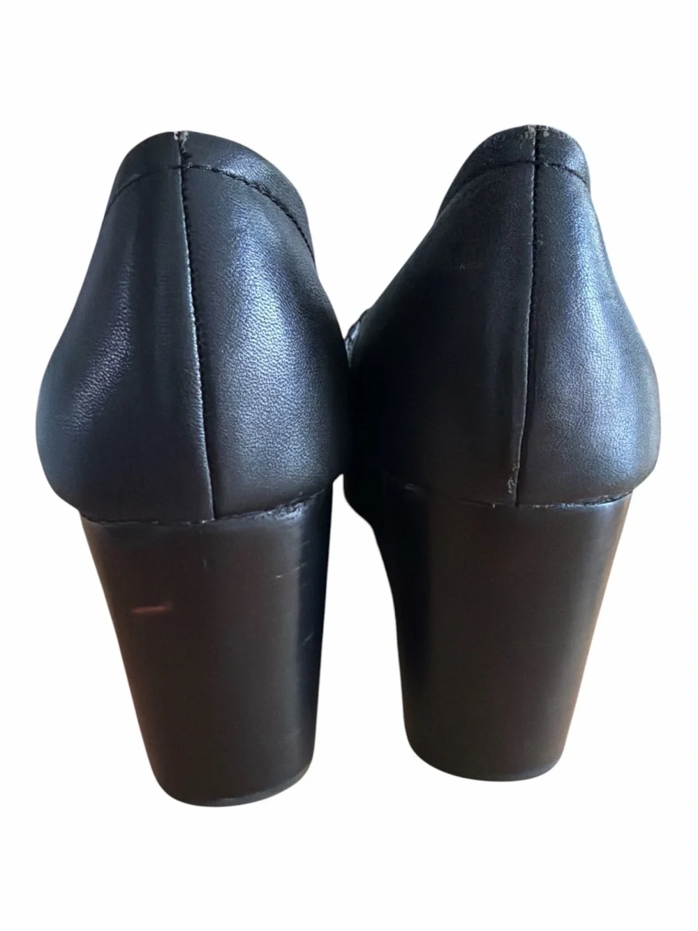 Jack Rogers Black Leather Peep-Toe Wedge Sandals